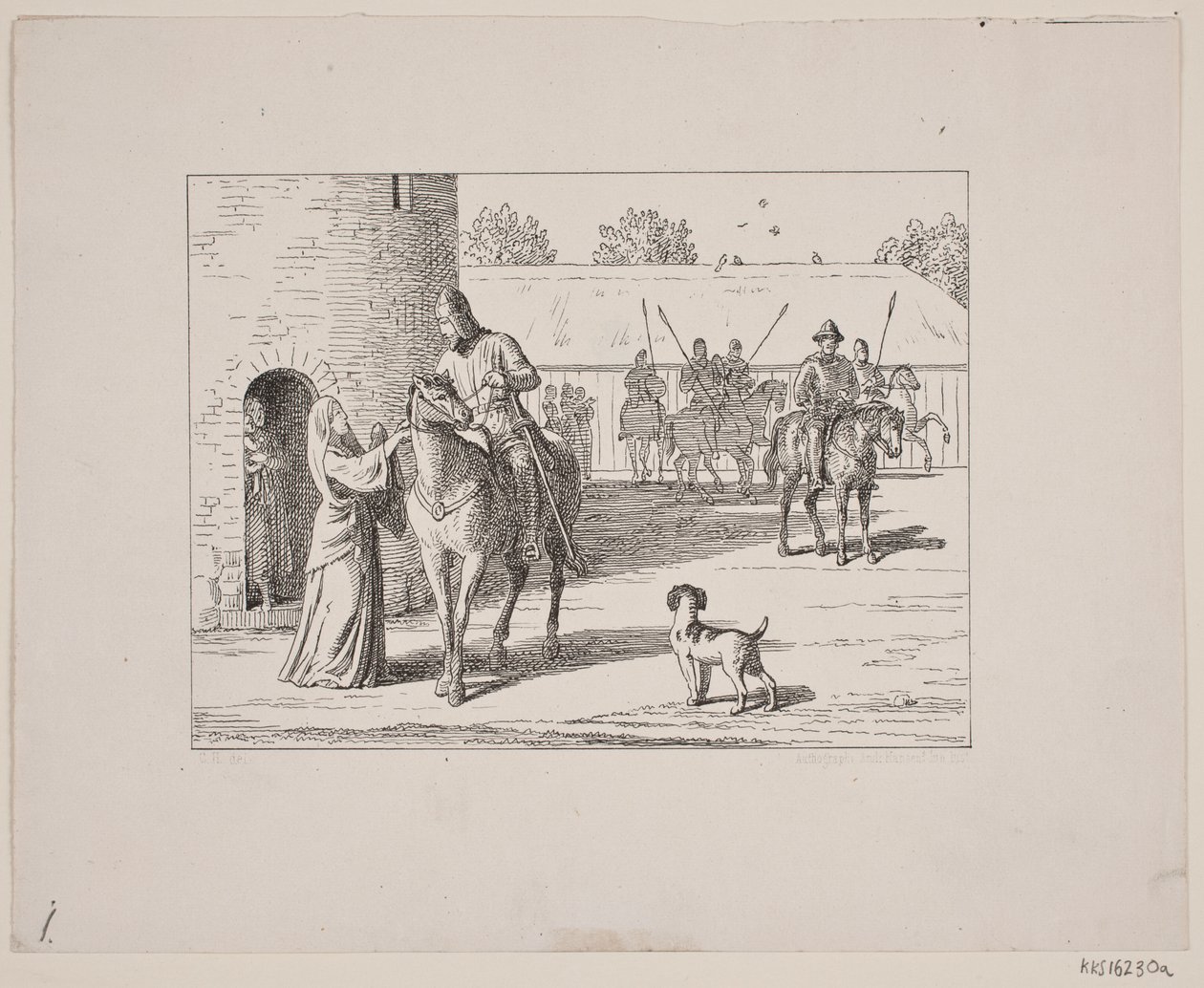 Illustrasjon for Svend Grundtvig, "Marsk Stig: Dansk folkesang fra 1200-tallet", 1861 av Constantin Hansen