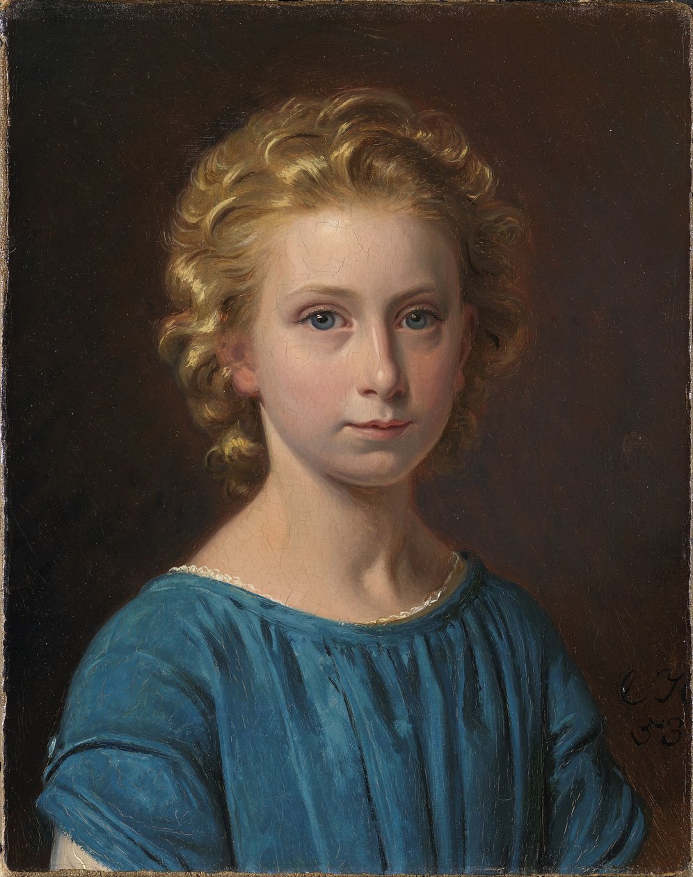 Margrethe Vullum som barn (født Lehmann) av Constantin Hansen