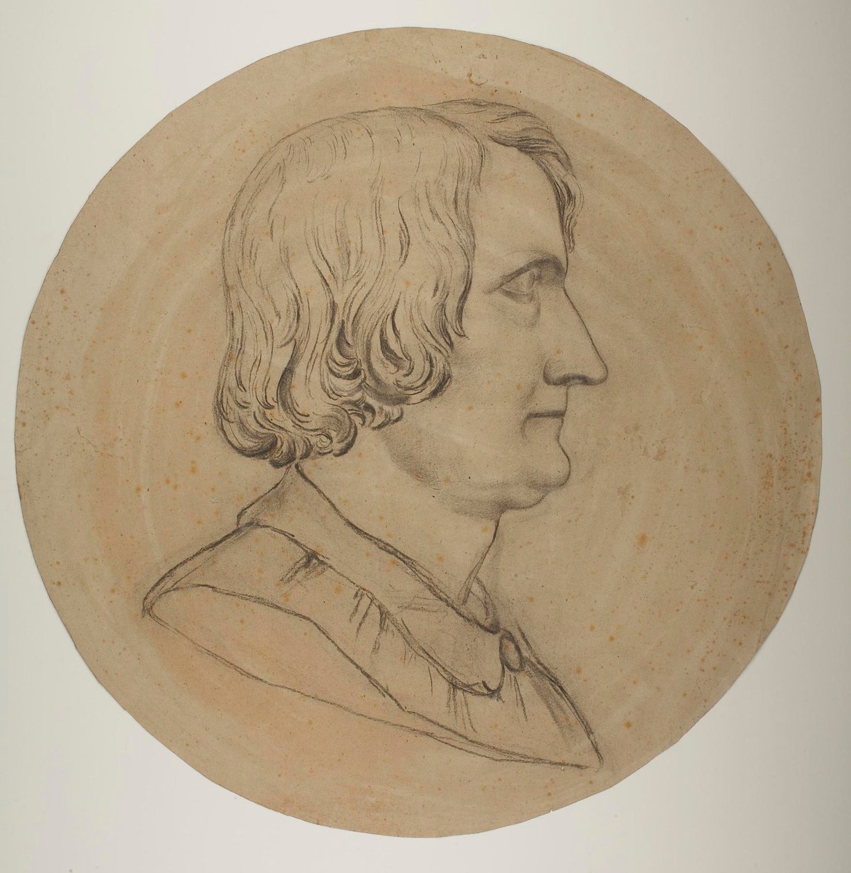 Portrettmedaljong av Thorvaldsen av Constantin Hansen