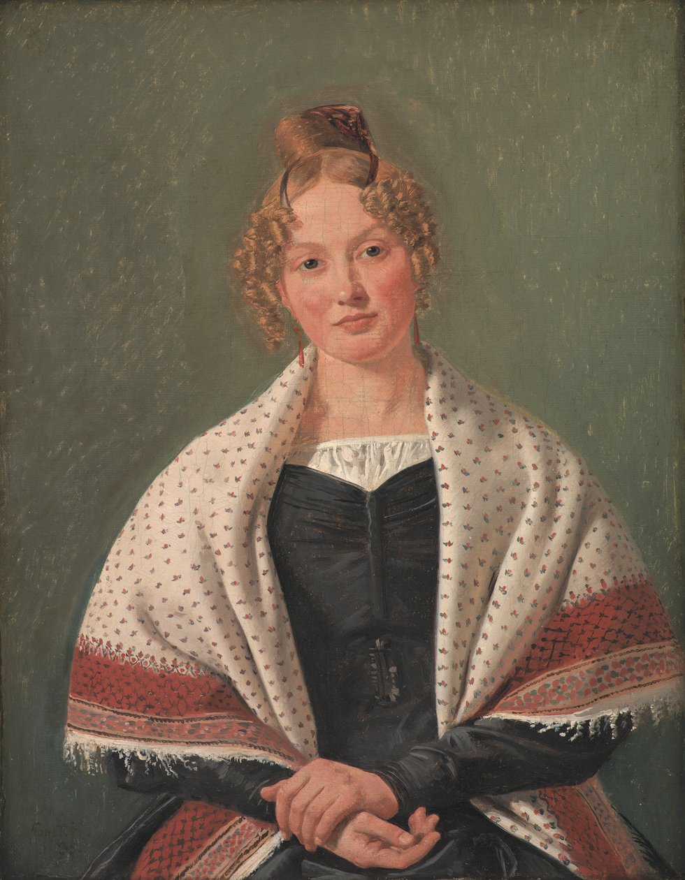 Portrett av Hanne Wanscher, født Wegener av Constantin Hansen