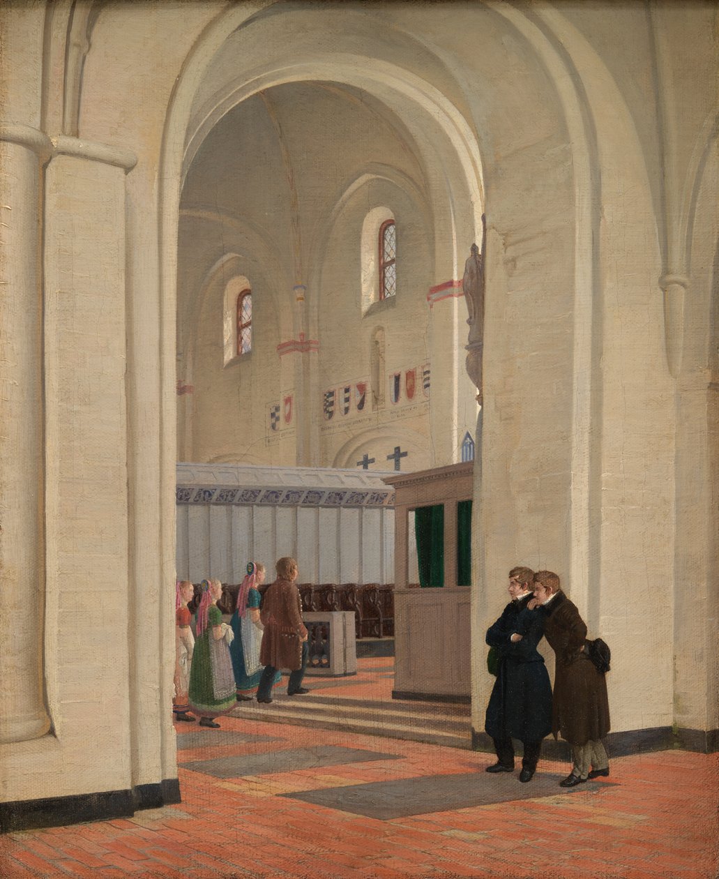 Interiøret i St. Bendts kirke i Ringsted av Constantin Hansen