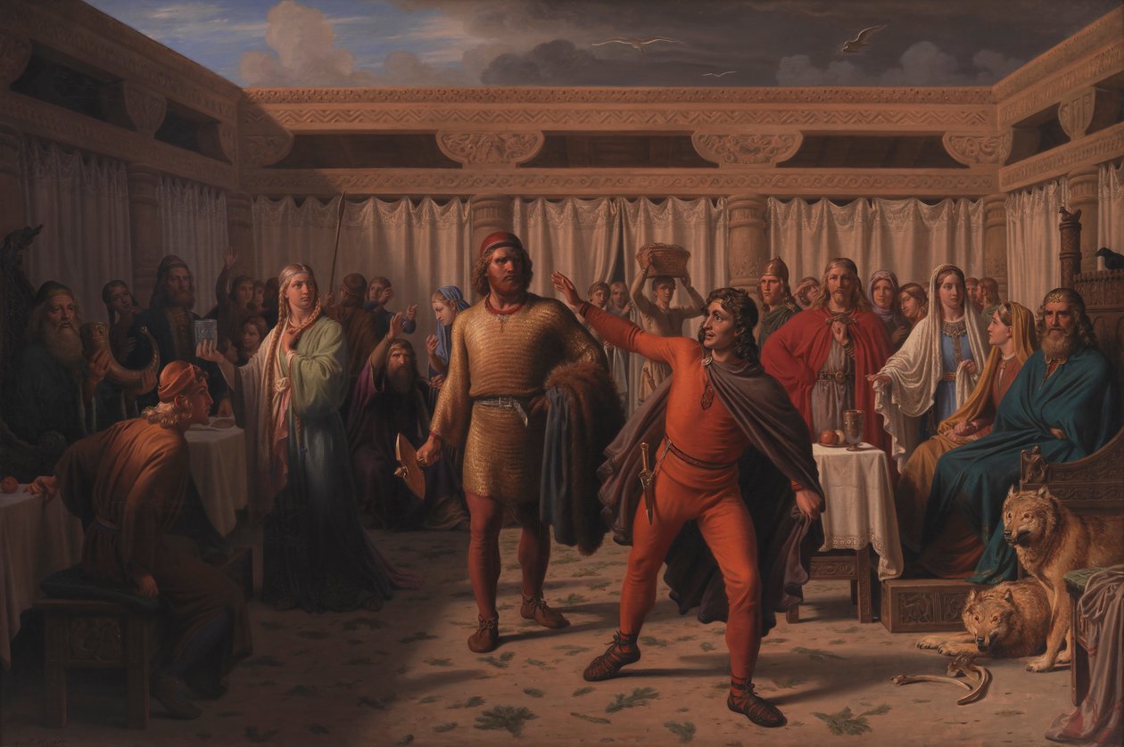 Ægirs fest, 1857 av Constantin Hansen