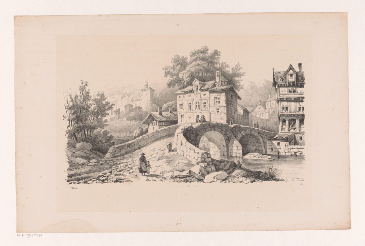 Utsikt over en fjellandsby The Landscape (serietittel) av Constantinus Cornelis Huysmans