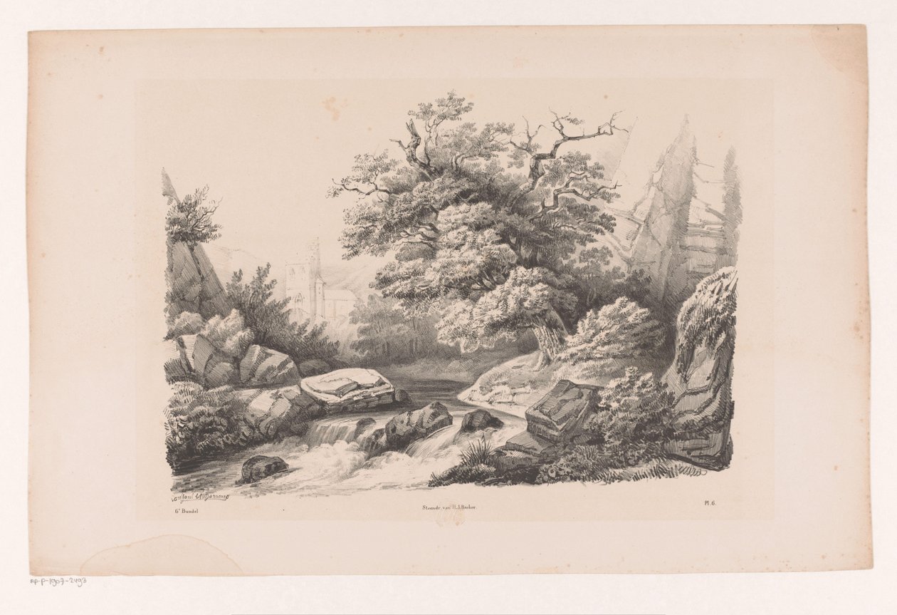 Berglandskap med bekk The Landscape (serietittel) av Constantinus Cornelis Huysmans
