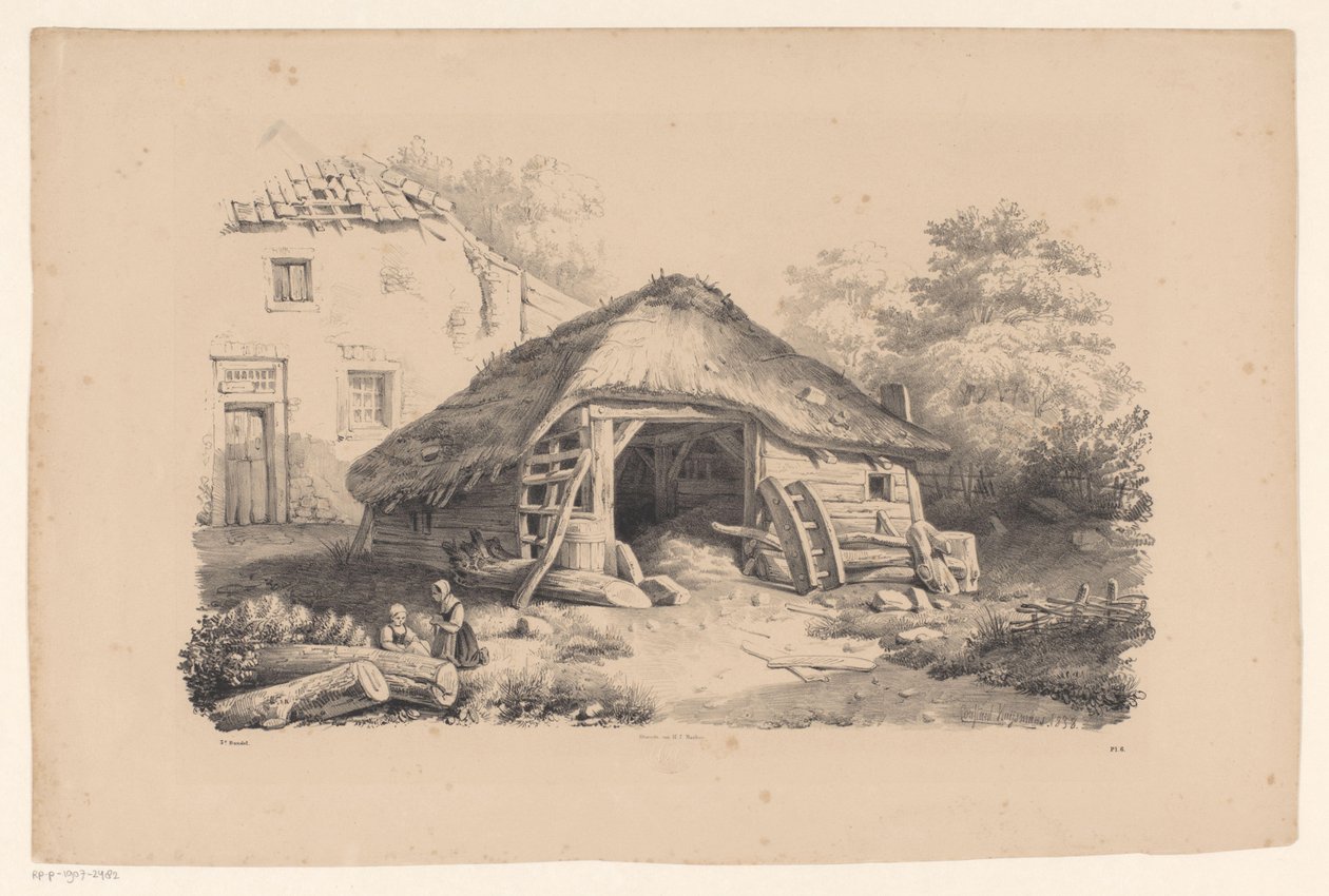 Stall på gården The Landscape (serietittel) av Constantinus Cornelis Huysmans