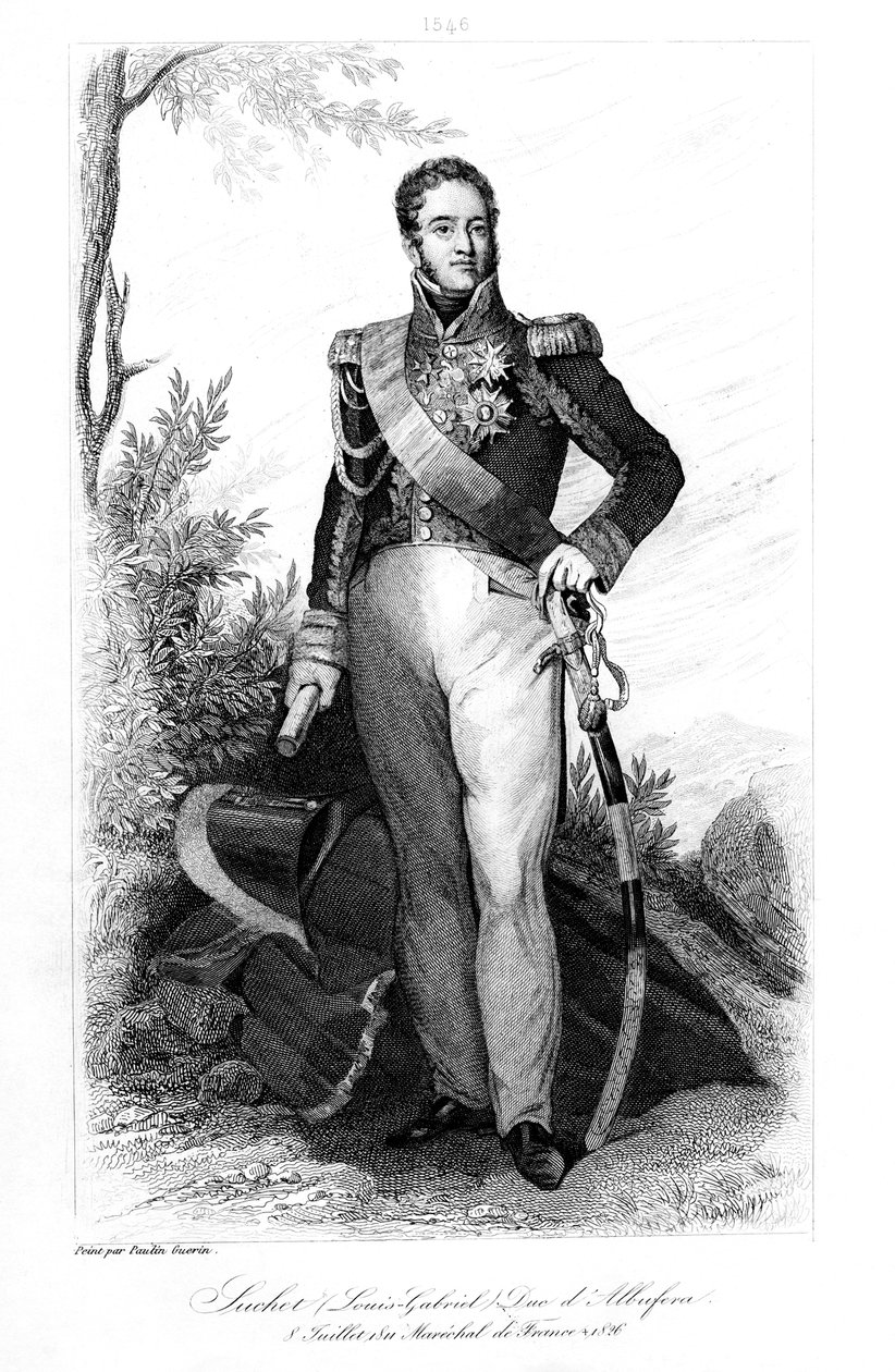 Louis Gabriel Suchet 1770-1826, hertug dAlbufera da Valencia og marskalk av Frankrike, 1839. av Contenau