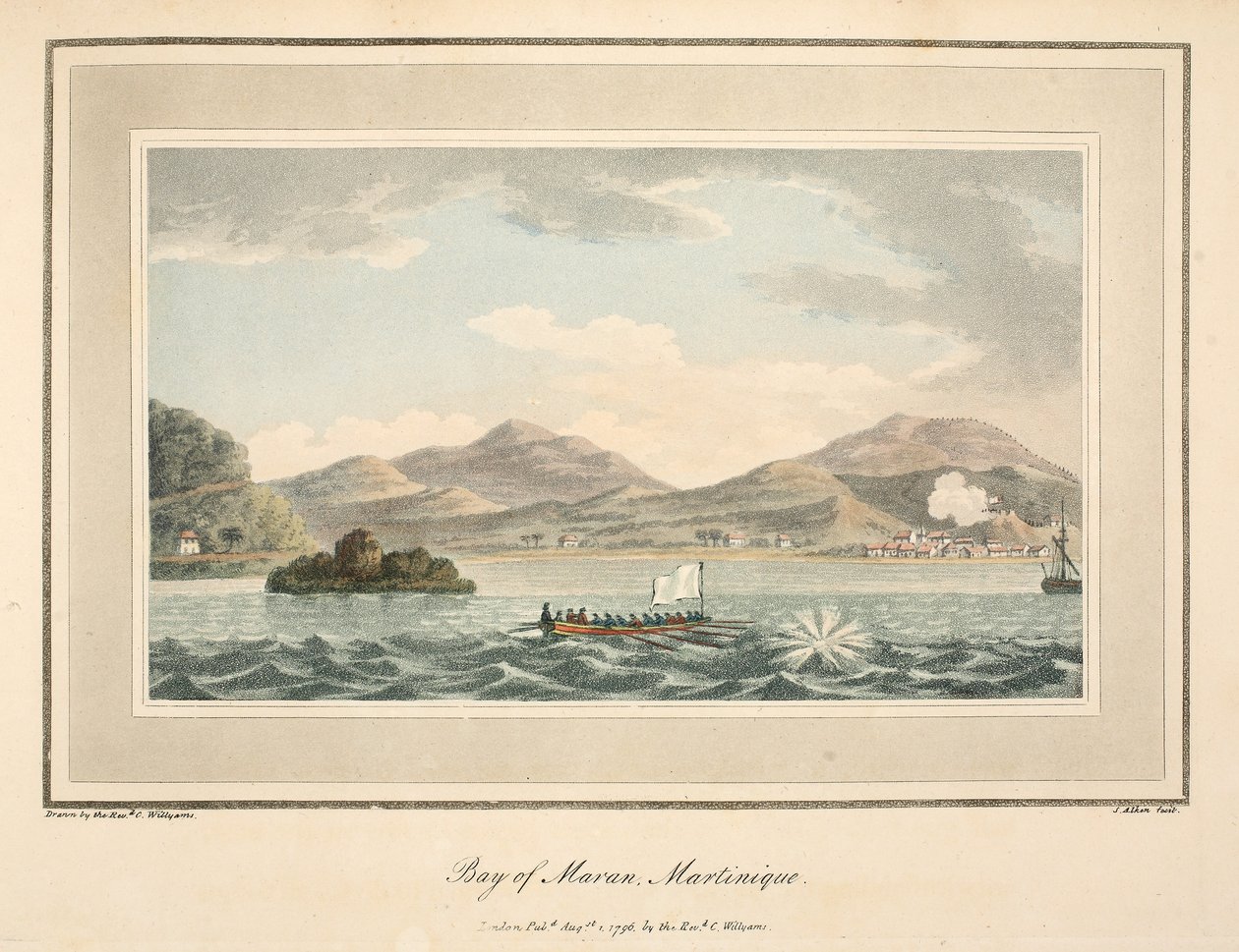 Bay of Maran, Martinique, illustrasjon fra 