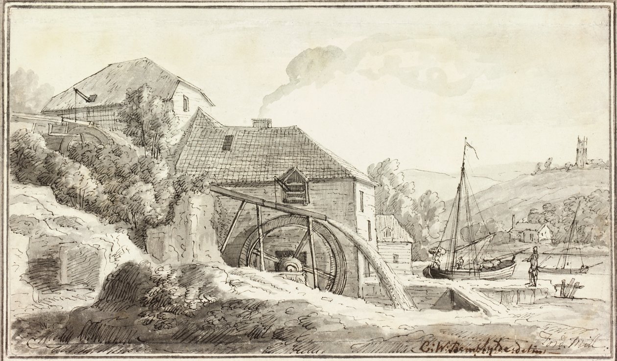 Ford Mill (blekk og toalett på papir) av Copplestone Warre Bamfylde