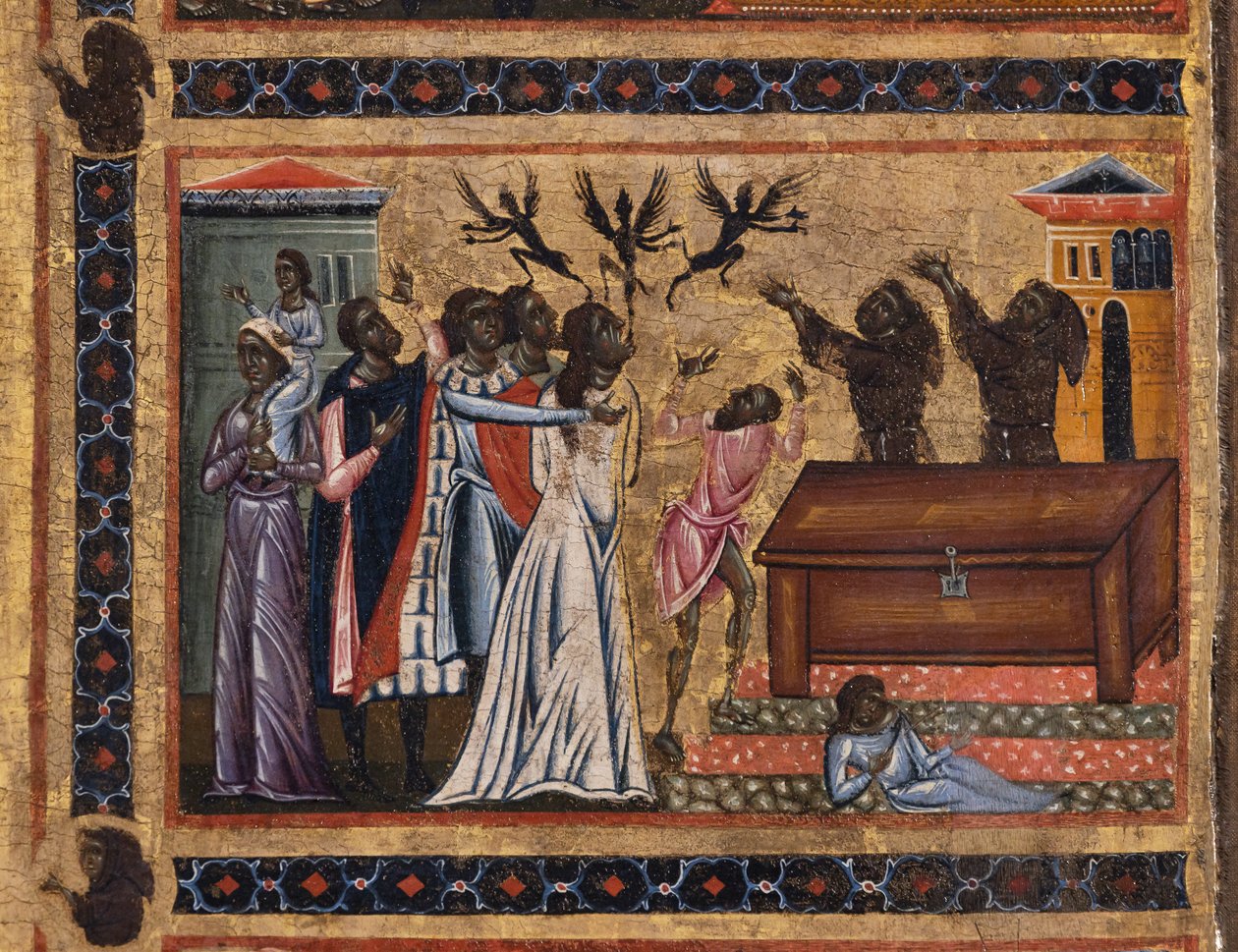 Bardi St. Francis altertavle og tjue historier om hans liv, The Bardi Chapel, detalj av Coppo di Marcovaldo