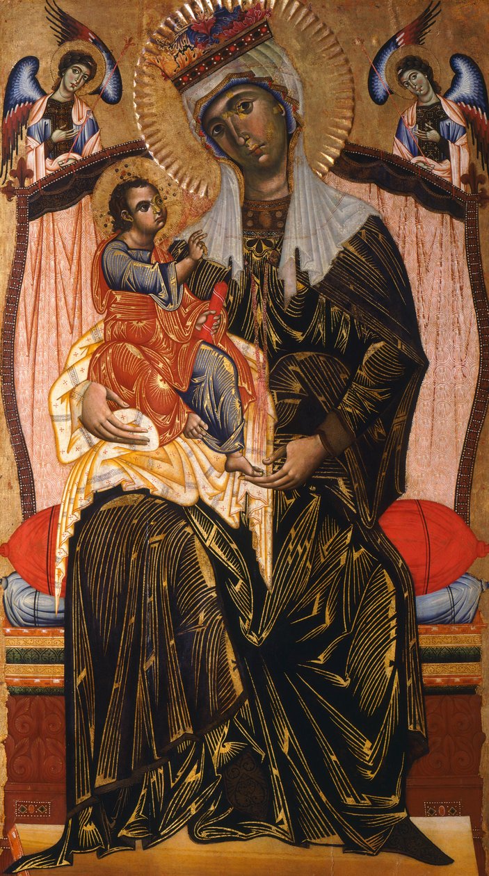 Madonna og barn, av Coppo di Marcovaldo (ca 1220-etter 1276) av Coppo di Marcovaldo