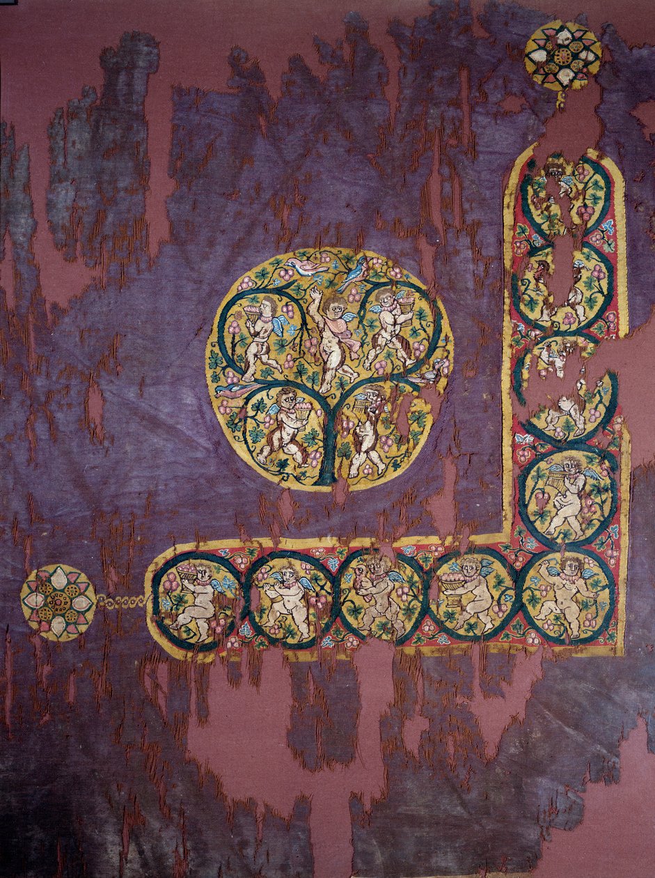 Koptisk kunst: Hanging with Harvest Love (4. århundre e.Kr.), Paris, Musee Du Louvre av Coptic Coptic