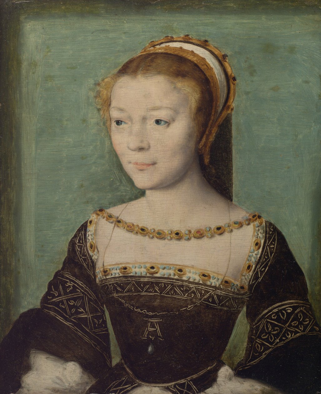 Anne de Pisseleu, hertuginne av Etampes, ca. 1535-40 av Corneille de Lyon attr. to Corneille de Lyon attr. to