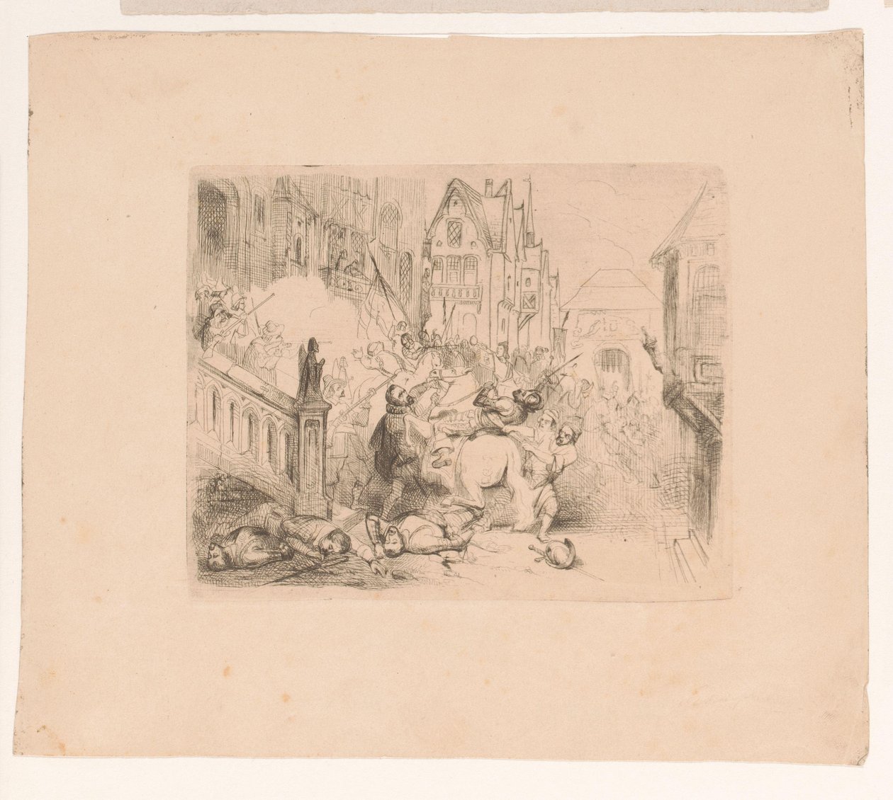 Frans Hercules van Anjou utvist fra Antwerpen av Corneille Seghers