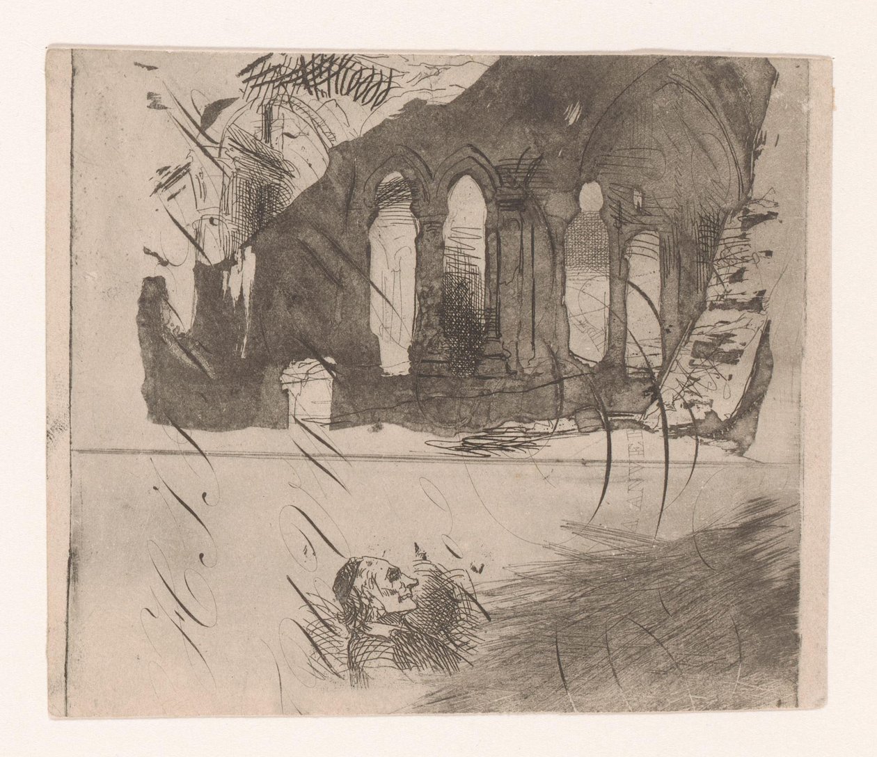 Ruiner av et kloster av Corneille Seghers