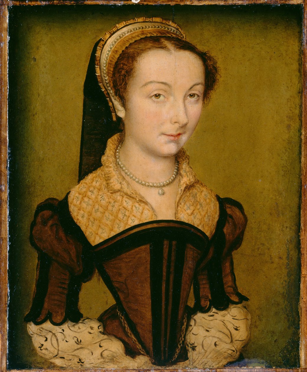 Portrett av Louise de Halluin, dame av Cipierre, ca. 1555. av Corneille de Lyon