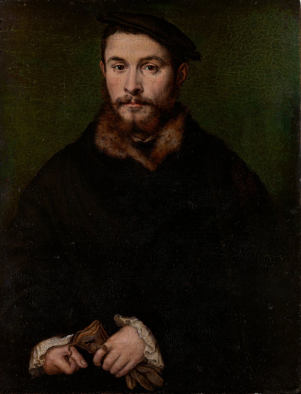 Portrett av en mann med hansker, ca. 1535. av Corneille de Lyon