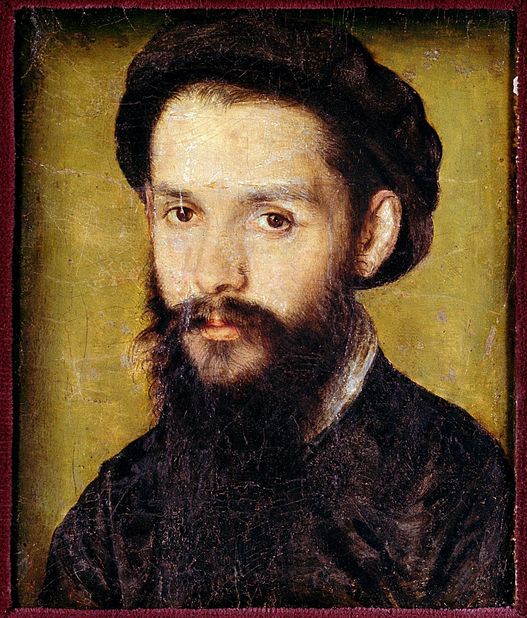 Portrett av Clement des Marets dit Marot (1496-1544) fransk poet. Maleri av Corneille De Lyon (Corneille de The Hague) (1500/1510-1574) Søn. 0,12 x 0,10 m. Det 16. århundre. Paris, Louvre-museet av Corneille de la  Haye