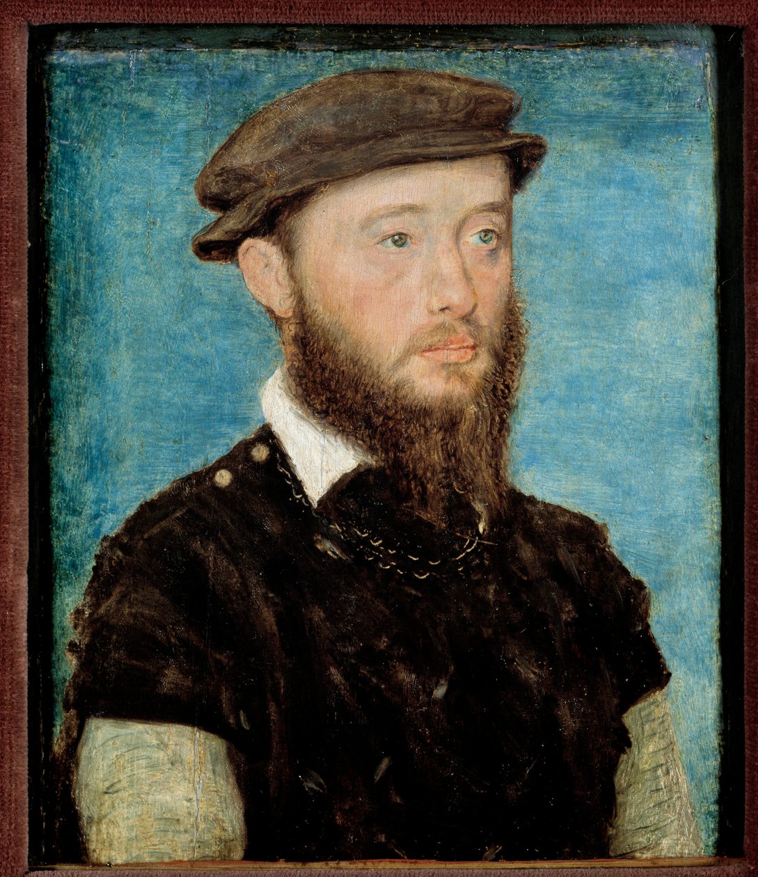 Portrett av Jean de Bourbon Vendome, greve av Soissons og Enghien (1528-1557) Tremaleri av Corneille De Lyon (Corneille de La Haye) (1500/1510-1574) av Corneille de la  Haye