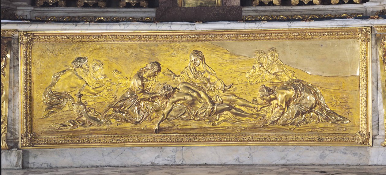 Pieta, fra det kongelige kapellet (forgylt bronse) av Corneille van Cleve