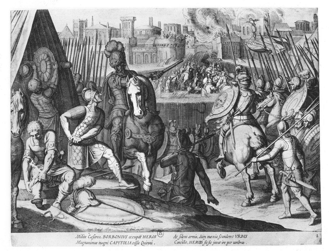 Charles III, hertug av Bourbon ved sekken av Roma i 1527 av Cornelis Boel