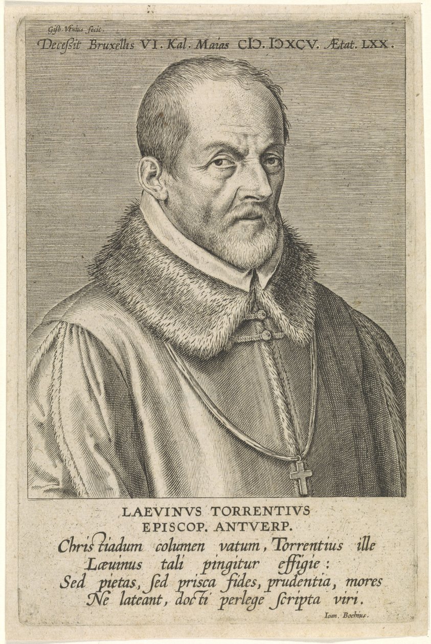 Et portrett av Laevinus Torrentius av Cornelis Galle the Elder