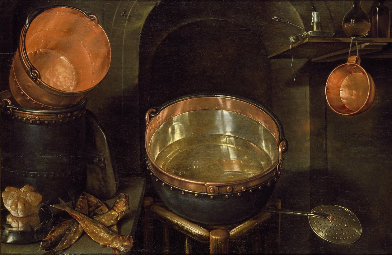 Still Life of Kitchen Utensils, 1600-tallet av Cornelis Jacobsz