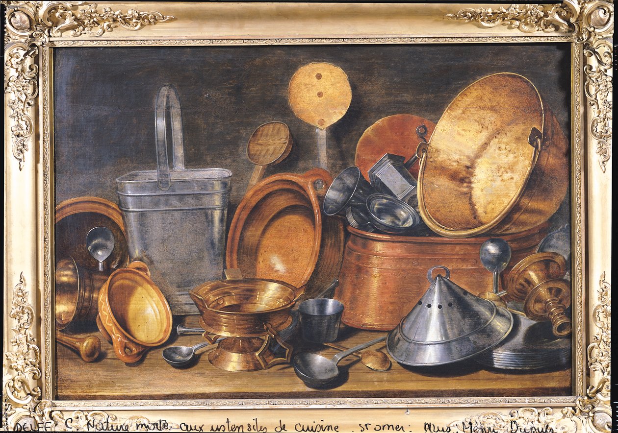 Stilleben med kjøkkenutstyr av Cornelis Jacobsz