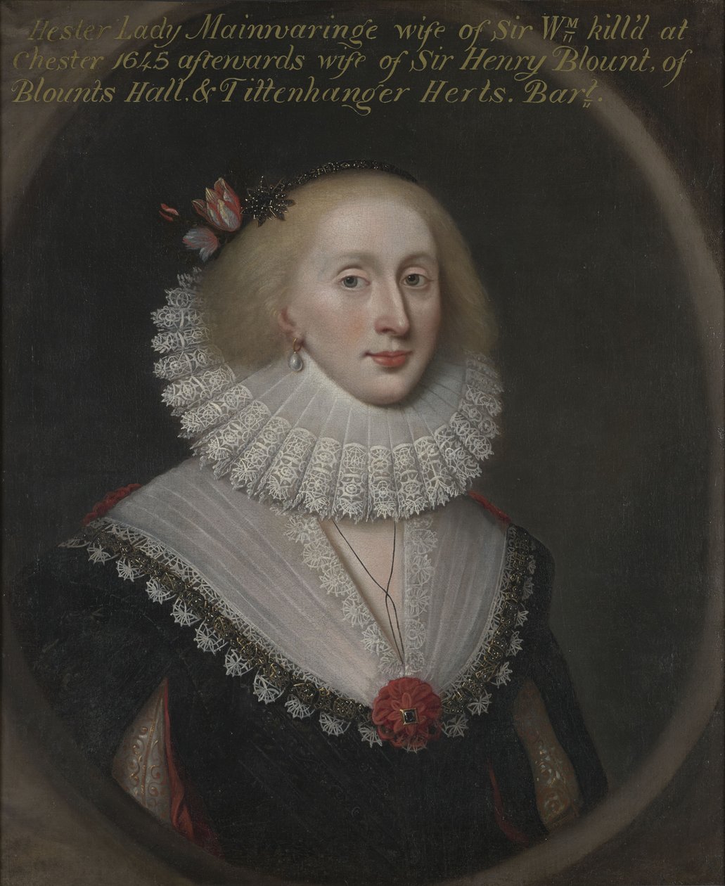 Portrett av Hester, Lady Mainwaring, senere Lady Blount (née Wase) (ca 1620-1678) av Cornelis Janssens van Ceulen