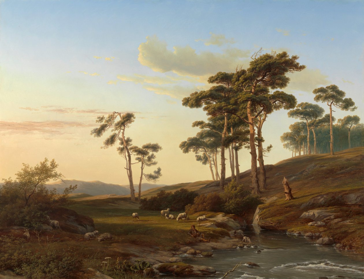 Skumring med Shepherd av Cornelis Lieste