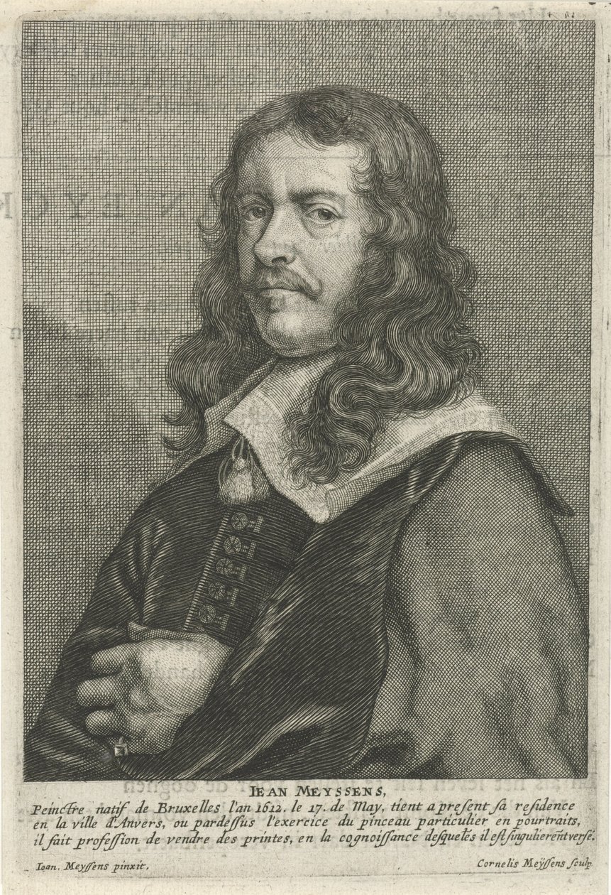 Gravering av Jan Meyssens etter et selvportrett, av sønnen Cornelis av Cornelis Meyssens