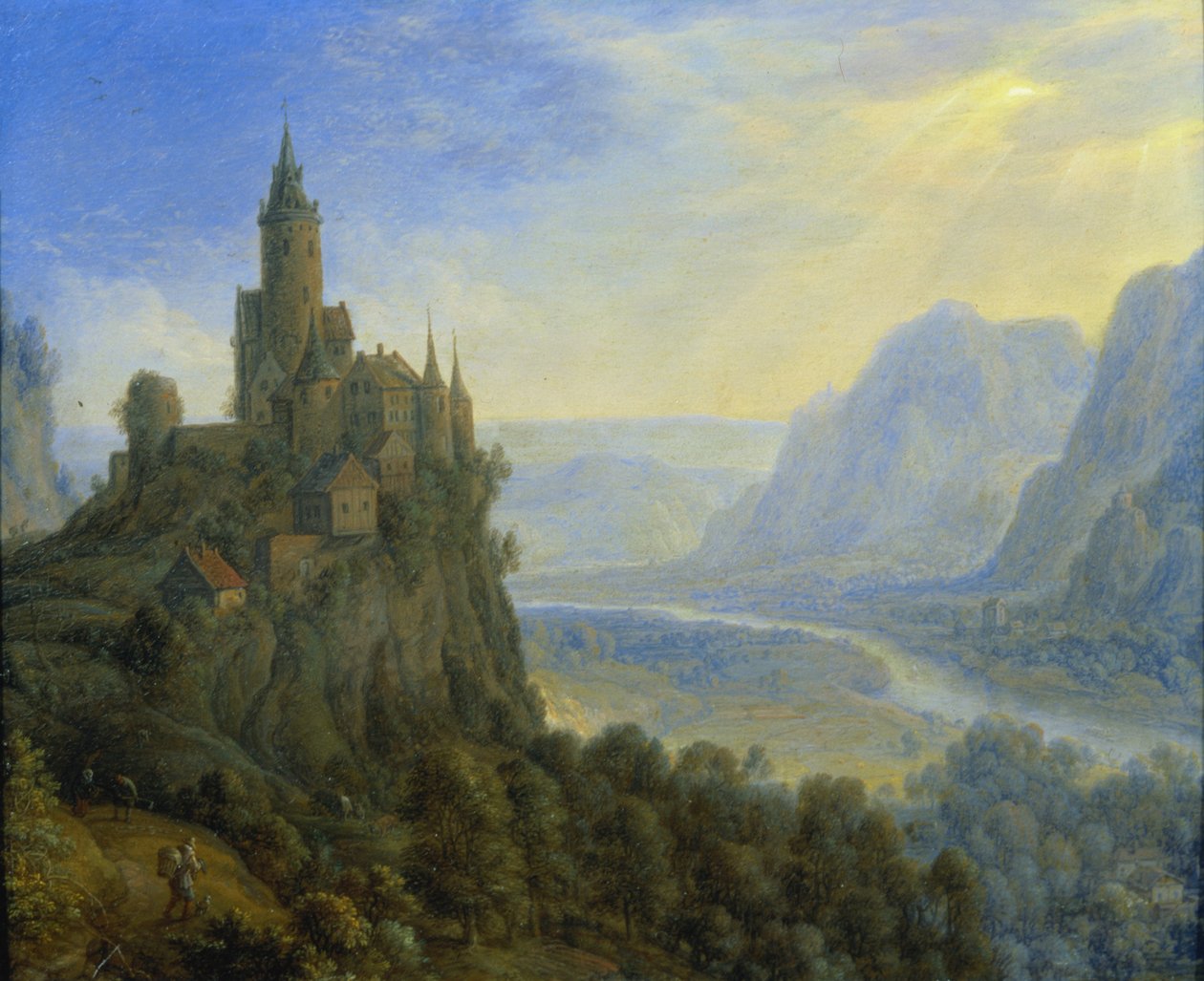 Fjelllandskap med et slott av Cornelis Saftleven