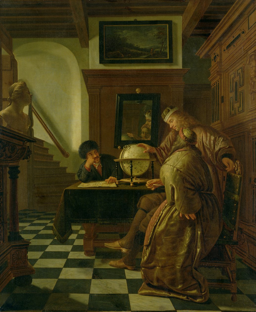 Geografer i arbeid av Cornelis de Man