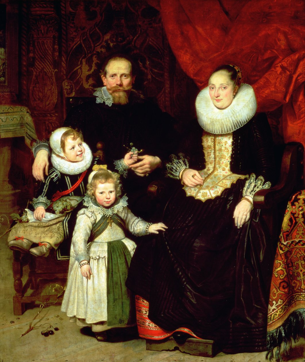 Portrett av kunstneren med familien hans av Cornelis de Vos