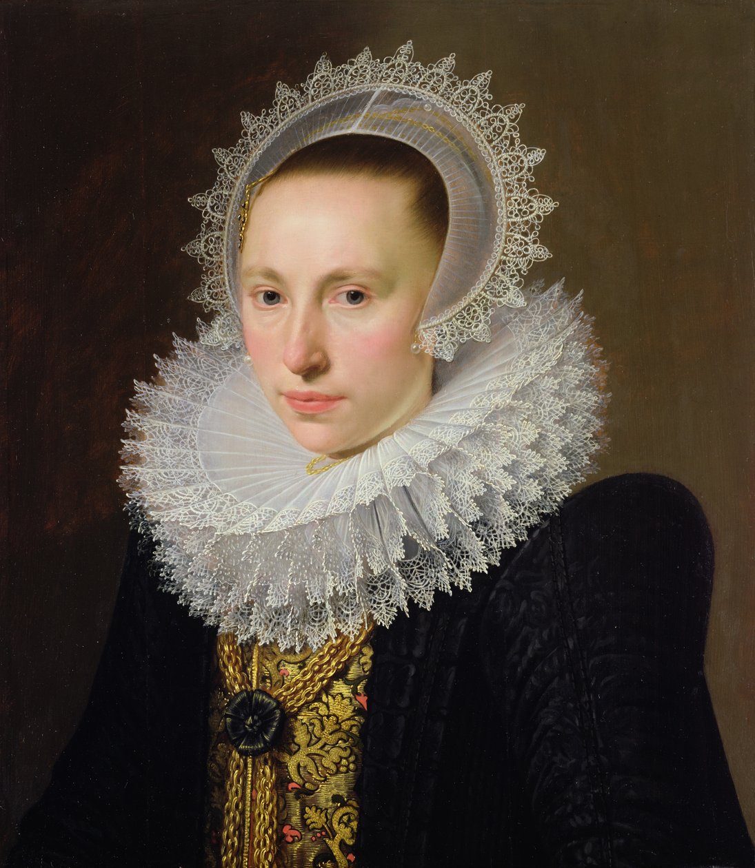 Portrett av en dame av Cornelis van der Voort