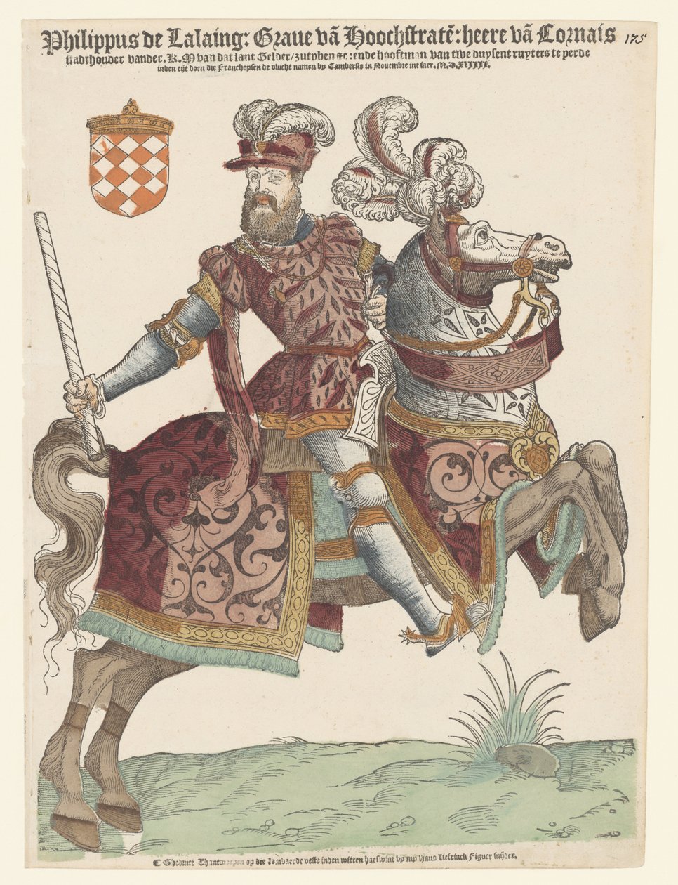 Portrett av Philip van Lalaing på hesteryggen av Cornelis Anthonisz. (manner of)
