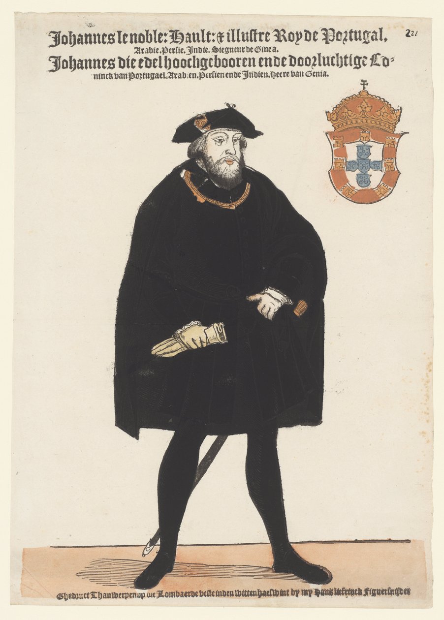 Portrett av Johannes III av Portugal av Cornelis Anthonisz. (manner of)