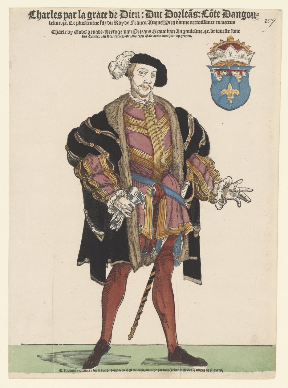 Portrett av Charles av Orleans av Cornelis Anthonisz. (manner of)