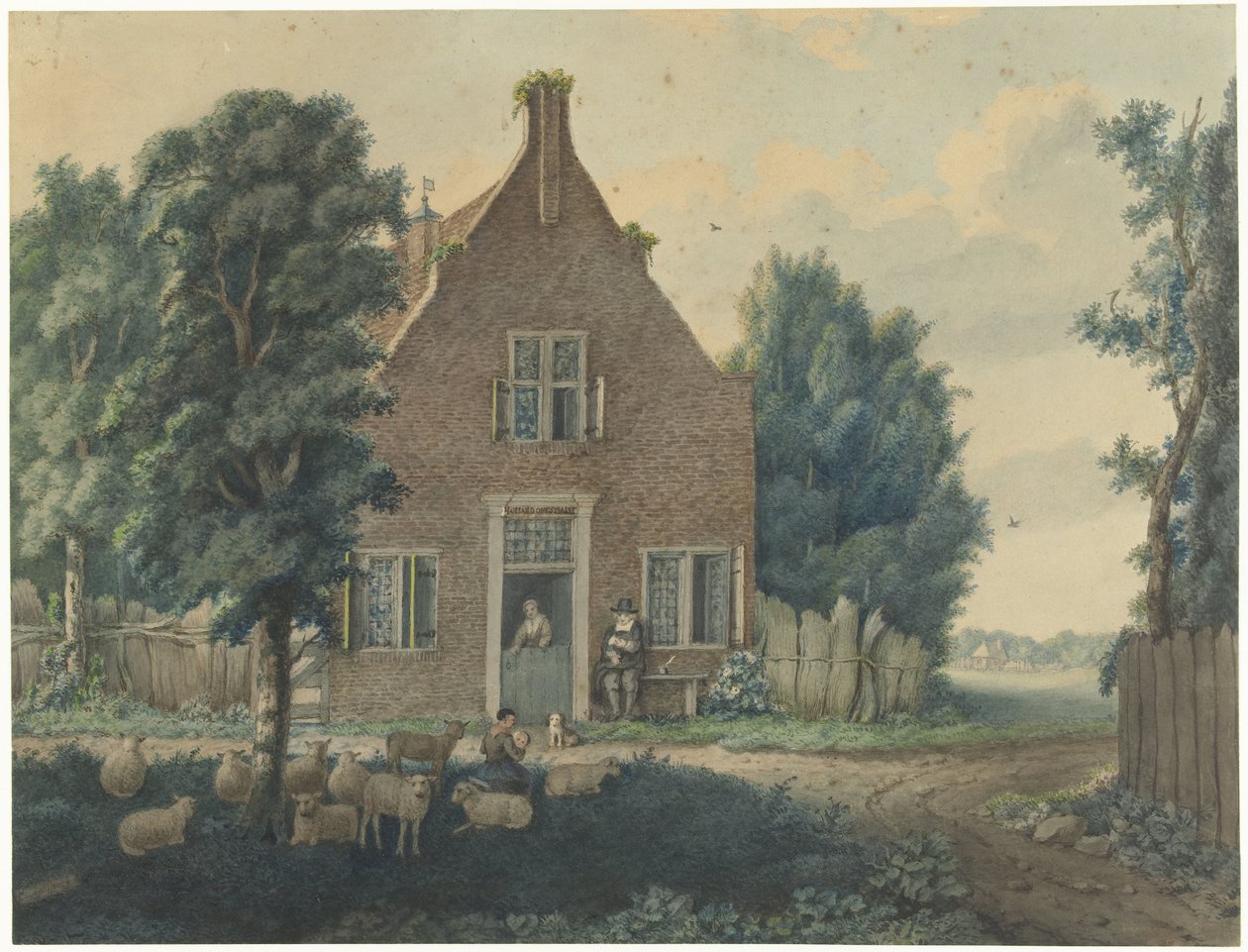 Vertshuset Holland på 't Smalst av Cornelis Apostool