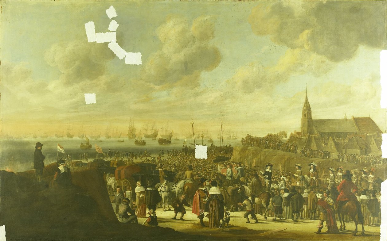 Charles II av Englands avgang fra Scheveningen, 2. juni 1660 av Cornelis Beelt