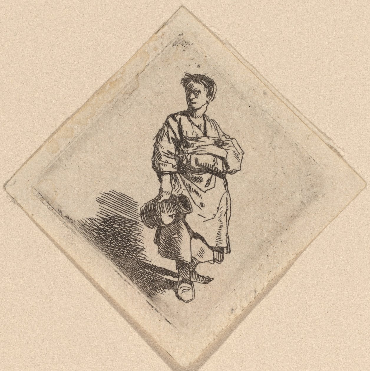 Kvinnen med kannen, stående av Cornelis Pietersz Bega