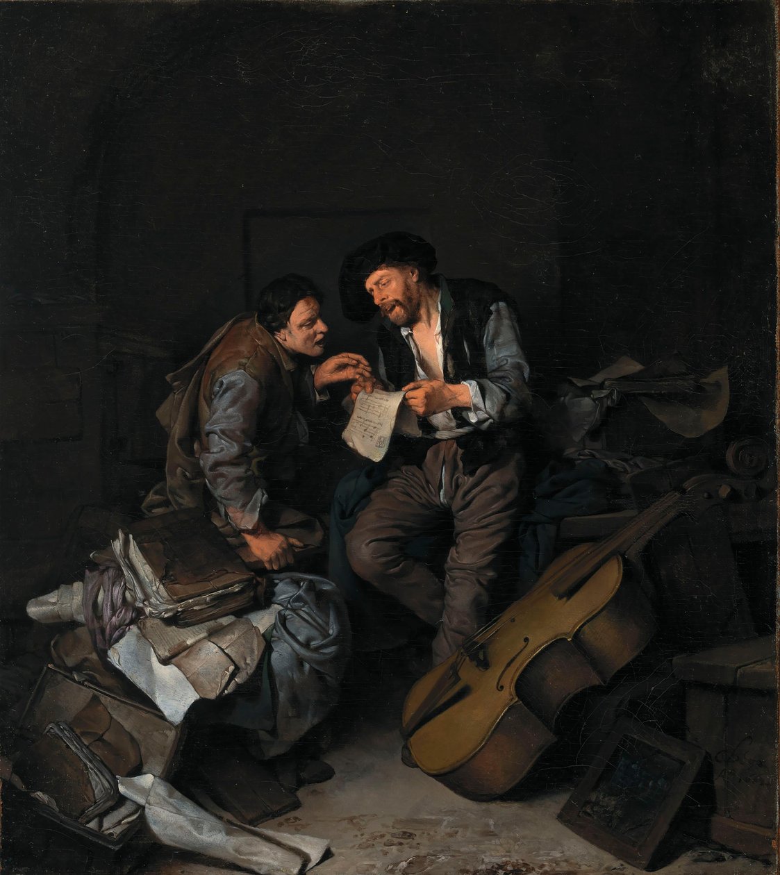 To syngende menn av Cornelis Bega
