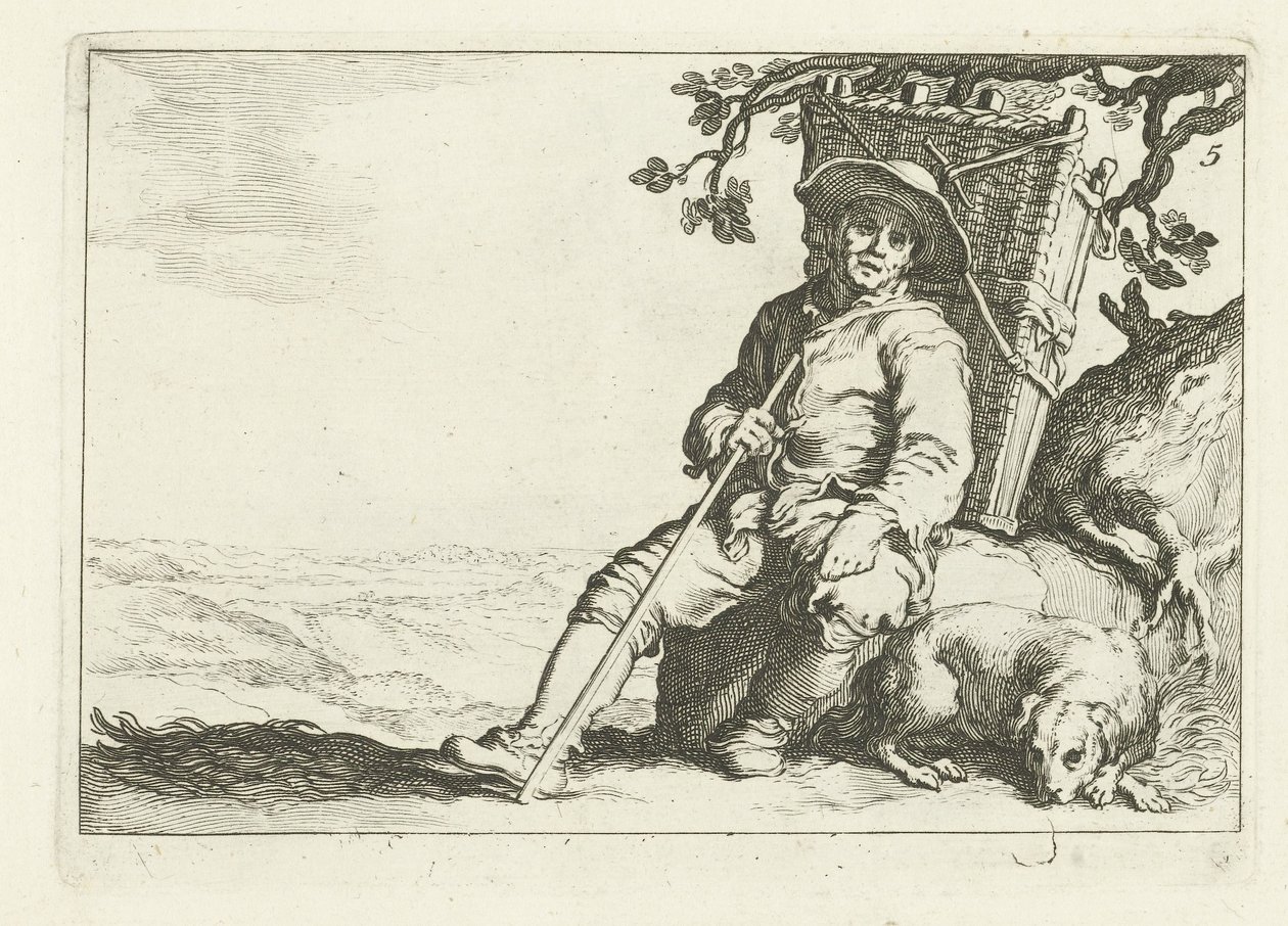 En hvilende kjøpmann 16 trykk fra forskjellige serier av Cornelis og Frederik Bloemaert (serietittel) av Cornelis Bloemaert (II)