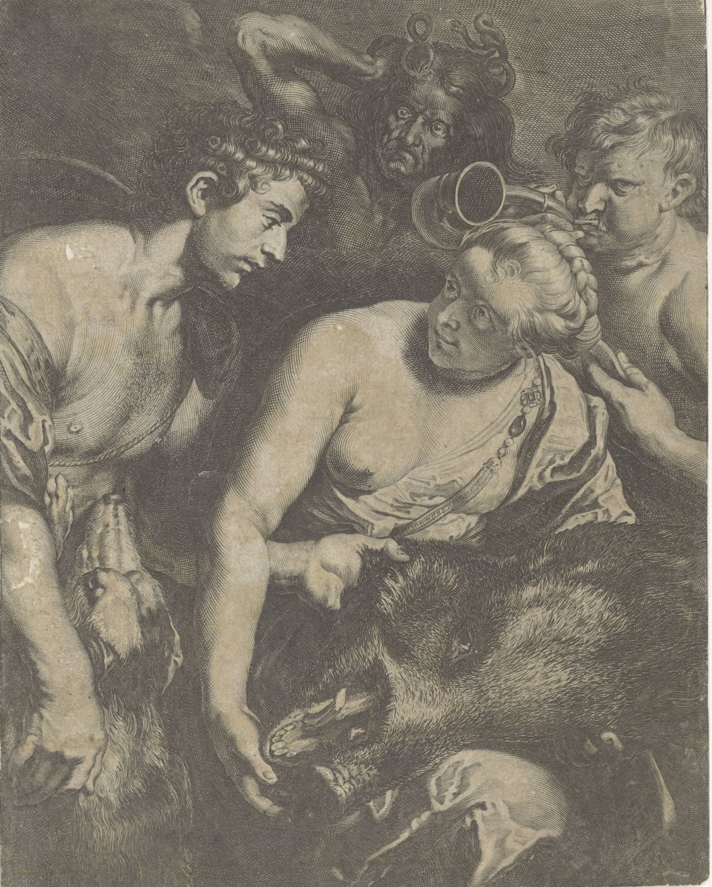 Meleager i Atalanta av Cornelis Bloemaert (II)