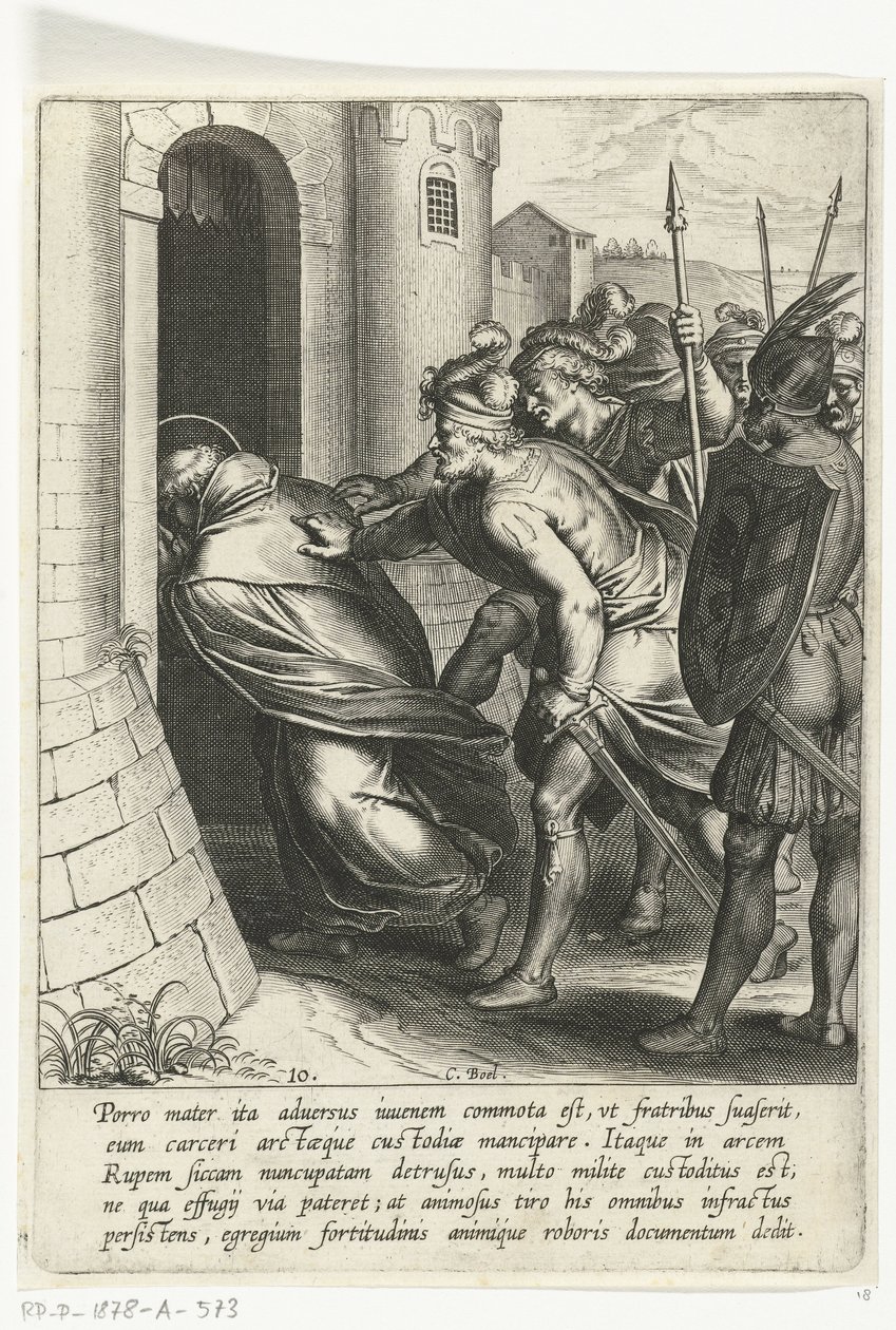 Thomas går gjennom fengselsporten The Life of Saint Thomas Aquinas (serietittel) av Cornelis Boel
