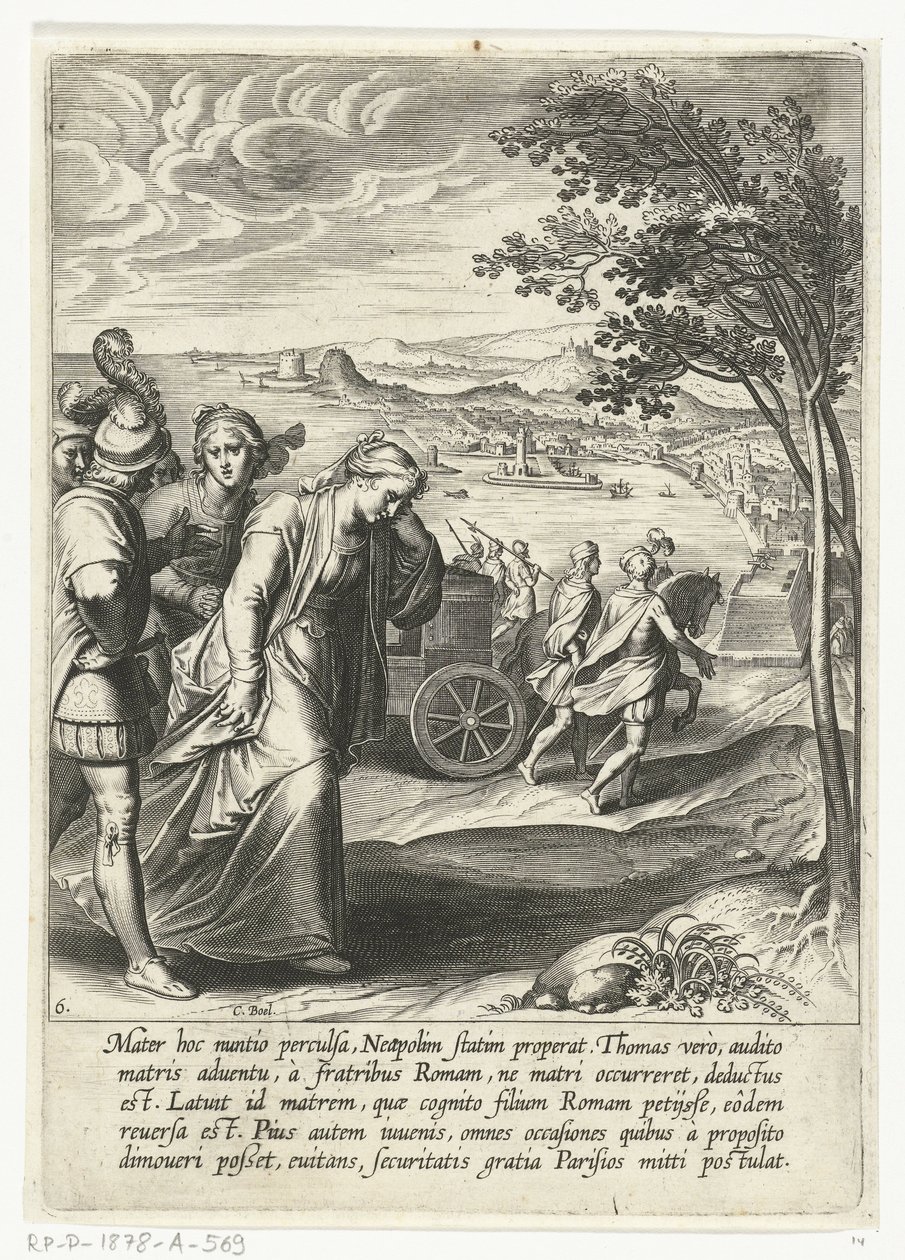 Thomas mor ser etter ham i Napoli The Life of Saint Thomas Aquinas (serietittel) av Cornelis Boel