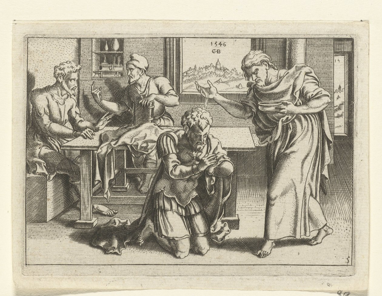 Ananias døper Paulus The Life of Paul (serietittel) av Cornelis Bos