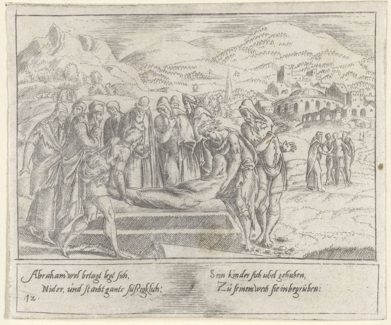 Begravelse av Abraham The Life of Abraham (serietittel) av Cornelis Bos