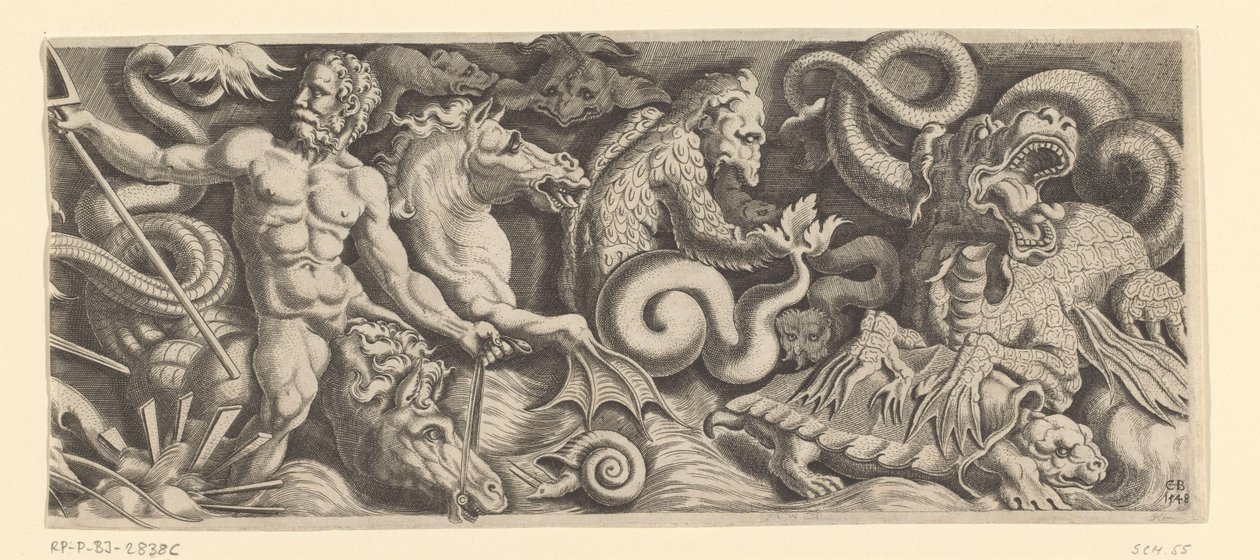 Fris med Neptuns triumf, høyre plate av Cornelis Bos