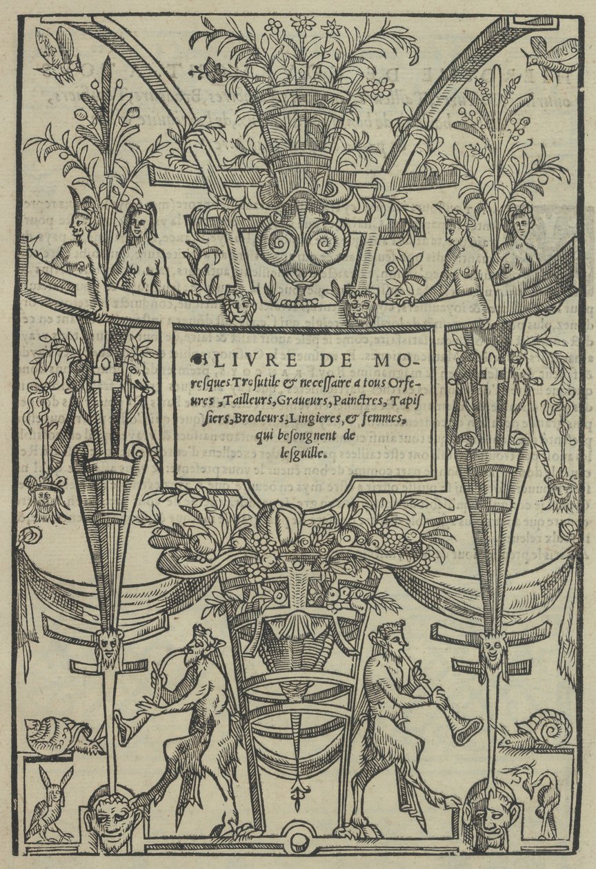 Livre de Moresques, tittelside recto, 1546. av Cornelis Bos