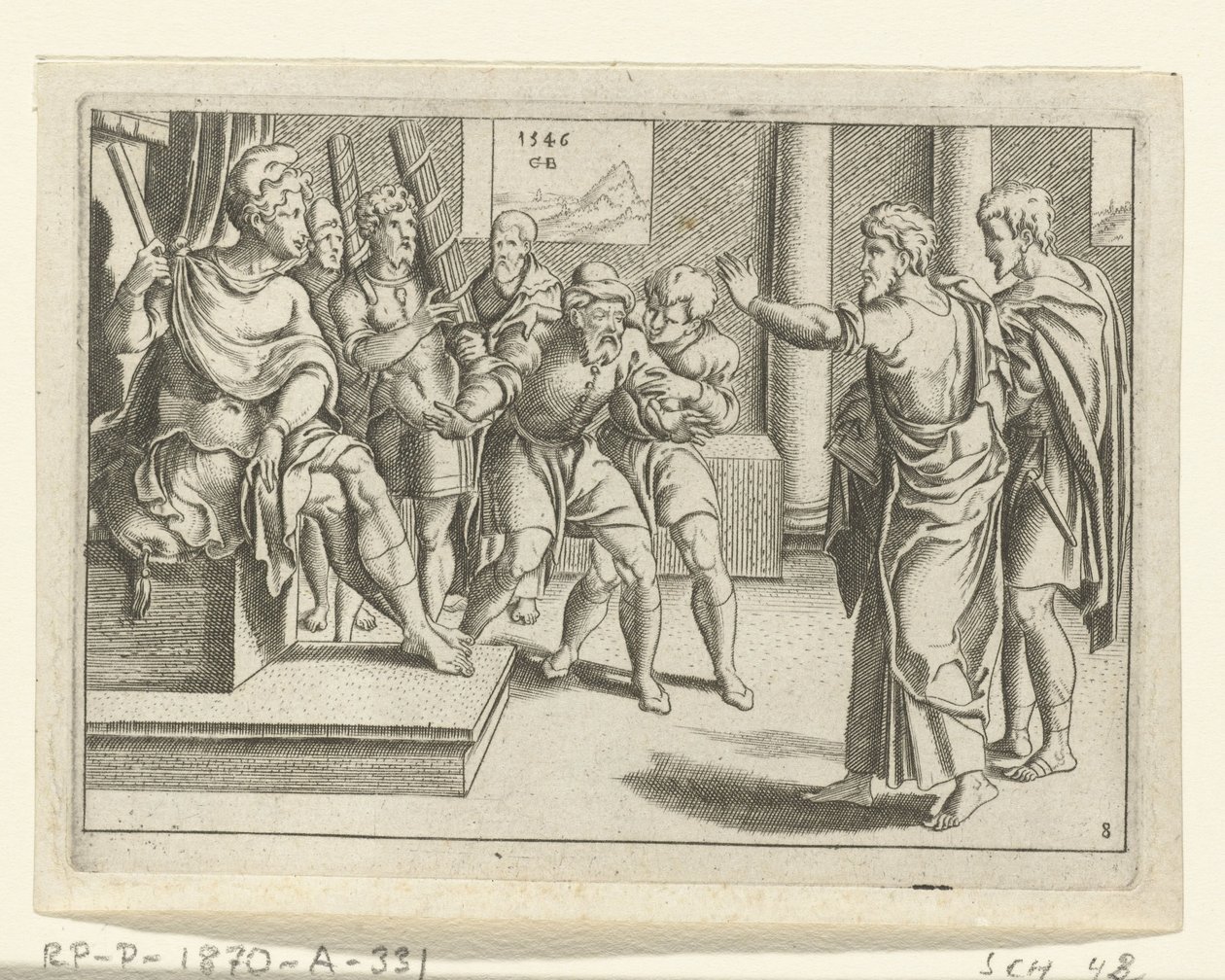 Paulus gjør Elymas blind The Life of Paul (serietittel) av Cornelis Bos